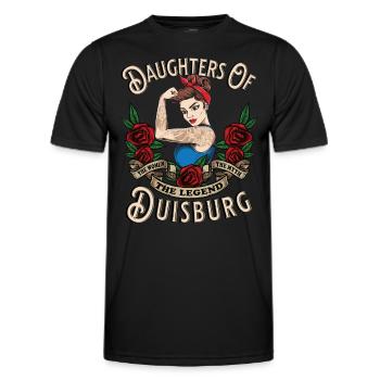 Duisburg Frau Geschenk daughters of Duisburg - Men's Functional T-Shirt - black - Front - AI Model Male 178 dark (178cm)