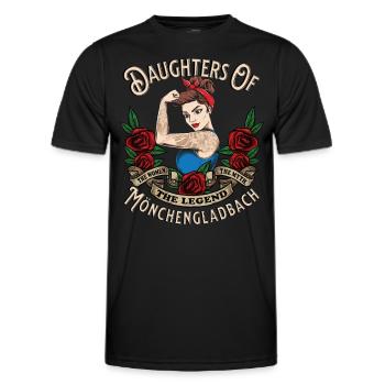 Mönchengladbach Frau filles de Mönchengladbach - T-shirt sport Homme - noir - Devant - AI Model Male 178 dark (178cm)