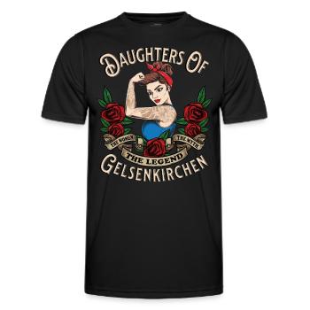 Gelsenkirchen Frau filles de Gelsenkirchen - T-shirt sport Homme - noir - Devant - AI Model Male 178 dark (178cm)