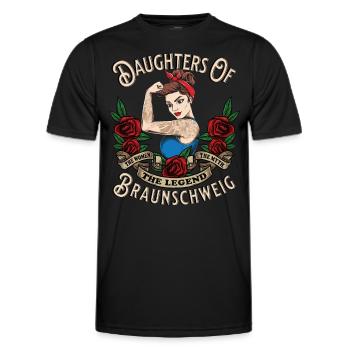 Braunschweig Frau filles de Braunschweig - T-shirt sport Homme - noir - Devant - AI Model Male 178 dark (178cm)