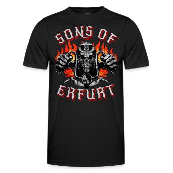 Erfurt Biker Geschenk fils d’Erfurt - T-shirt sport Homme - noir - Devant - AI Model Male 178 dark (178cm)