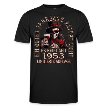 70. Geburtstag 1953 70er Guter Jahrgang - Männer Funktions-T-Shirt - Schwarz - Vorne - AI Model Male 178 dark (178cm)