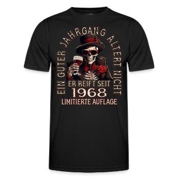 55. Geburtstag 1968 55er Guter Jahrgang - Männer Funktions-T-Shirt - Schwarz - Vorne - AI Model Male 178 dark (178cm)