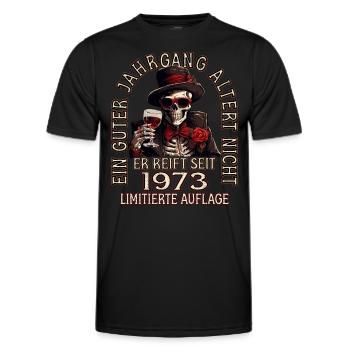 50. Geburtstag 1973 50er Guter Jahrgang - Männer Funktions-T-Shirt - Schwarz - Vorne - AI Model Male 178 dark (178cm)