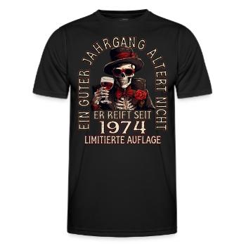 49. Geburtstag 1974 49er Guter Jahrgang - Männer Funktions-T-Shirt - Schwarz - Vorne - AI Model Male 178 dark (178cm)