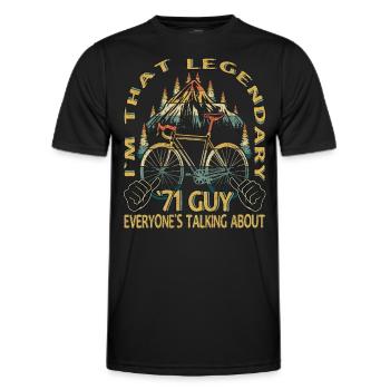 Rennrad Geschenk für Jahrgang 1971 Radfahrer - Männer Funktions-T-Shirt - Schwarz - Vorne - AI Model Male 178 dark (178cm)