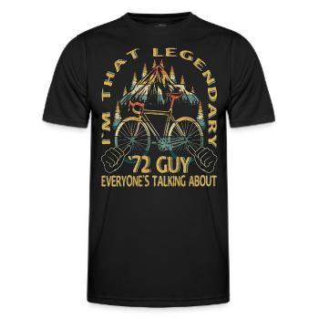 Rennrad Geschenk für Jahrgang 1972 Radfahrer - Männer Funktions-T-Shirt - Schwarz - Vorne - AI Model Male 178 dark (178cm)