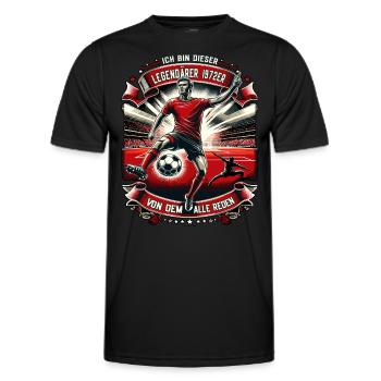 Legendärer 1972er Jahrgang Fussball Geschenk - Männer Funktions-T-Shirt - Schwarz - Vorne - AI Model Male 178 dark (178cm)