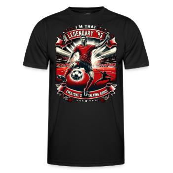 Legendärer 1943er Jahrgang Fussball Geschenk - Männer Funktions-T-Shirt - Schwarz - Vorne - AI Model Male 178 dark (178cm)