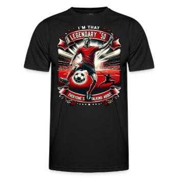 Legendary 1950s Vintage Football Gift - Men's Functional T-Shirt - black - Front - AI Model Male 178 dark (178cm)