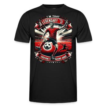 Legendärer 1951er Jahrgang Fussball Geschenk - Männer Funktions-T-Shirt - Schwarz - Vorne - AI Model Male 178 dark (178cm)