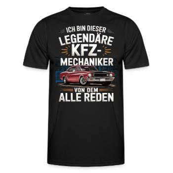 Je suis ce mécanicien automobile légendaire de la - T-shirt sport Homme - noir - Devant - AI Model Male 178 dark (178cm)