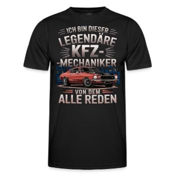 Je suis ce mécanicien automobile légendaire - T-shirt sport Homme - noir - Devant - AI Model Male 178 dark (178cm)