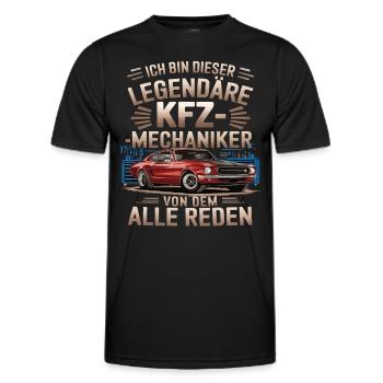 Je suis ce mécanicien automobile légendaire - T-shirt sport Homme - noir - Devant - AI Model Male 178 dark (178cm)