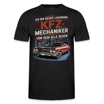 Je suis ce mécanicien automobile légendaire - T-shirt sport Homme - noir - Devant - AI Model Male 178 dark (178cm)