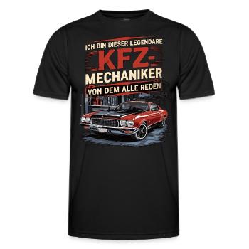 Je suis ce mécanicien automobile légendaire - T-shirt sport Homme - noir - Devant - AI Model Male 178 dark (178cm)