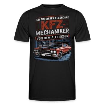 Je suis ce mécanicien automobile légendaire - T-shirt sport Homme - noir - Devant - AI Model Male 178 dark (178cm)