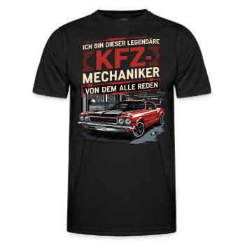 Je suis ce mécanicien automobile légendaire - T-shirt sport Homme - noir - Devant - AI Model Male 178 dark (178cm)