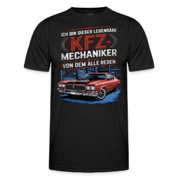 Je suis ce mécanicien automobile légendaire - T-shirt sport Homme - noir - Devant - AI Model Male 178 dark (178cm)
