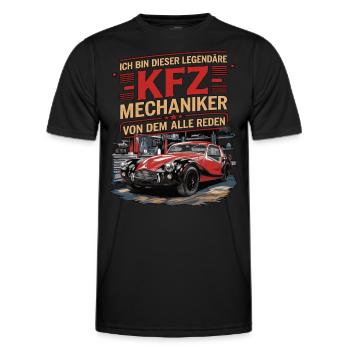 Ich Bin Dieser Legendäre KFZ-Mechaniker - Männer Funktions-T-Shirt - Schwarz - Vorne - AI Model Male 178 dark (178cm)