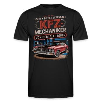 Je suis ce mécanicien automobile légendaire - T-shirt sport Homme - noir - Devant - AI Model Male 178 dark (178cm)