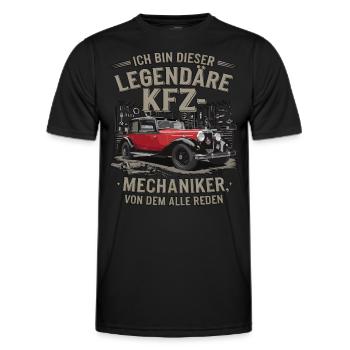 Ich Bin Dieser Legendäre KFZ-Mechaniker - Männer Funktions-T-Shirt - Schwarz - Vorne - AI Model Male 178 dark (178cm)