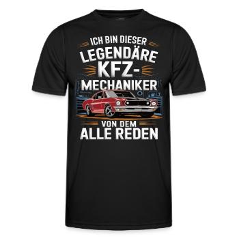 Je suis ce mécanicien automobile légendaire - T-shirt sport Homme - noir - Devant - AI Model Male 178 dark (178cm)