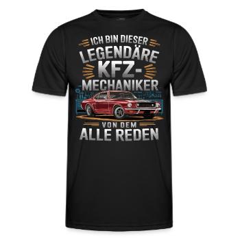 Je suis ce mécanicien automobile légendaire - T-shirt sport Homme - noir - Devant - AI Model Male 178 dark (178cm)