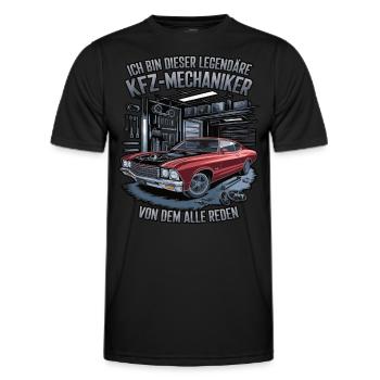Je suis ce mécanicien automobile légendaire - T-shirt sport Homme - noir - Devant - AI Model Male 178 dark (178cm)