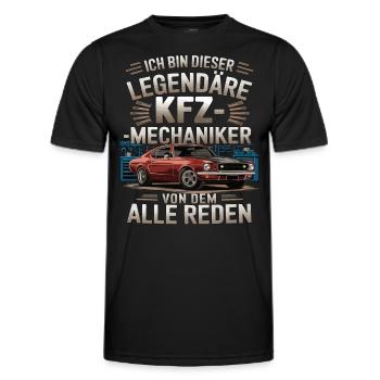 Je suis ce mécanicien automobile légendaire - T-shirt sport Homme - noir - Devant - AI Model Male 178 dark (178cm)
