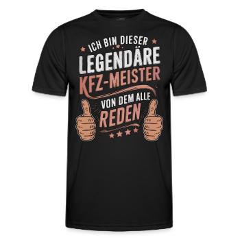 Ich Bin Dieser Legendäre KFZ-Meister - Männer Funktions-T-Shirt - Schwarz - Vorne - AI Model Male 178 dark (178cm)