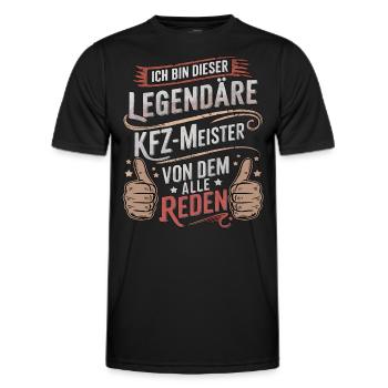 I'm this legendary car master - Men's Functional T-Shirt - black - Front - AI Model Male 178 dark (178cm)