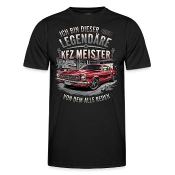 Ich Bin Dieser Legendäre KFZ-Meister - Männer Funktions-T-Shirt - Schwarz - Vorne - AI Model Male 178 dark (178cm)
