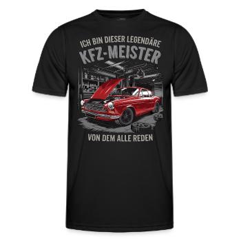 I'm this legendary car master - Men's Functional T-Shirt - black - Front - AI Model Male 178 dark (178cm)