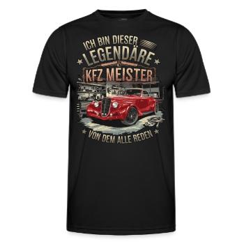 Ich Bin Dieser Legendäre KFZ-Meister - Männer Funktions-T-Shirt - Schwarz - Vorne - AI Model Male 178 dark (178cm)