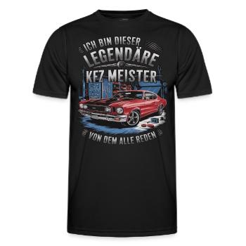 I'm this legendary car master - Men's Functional T-Shirt - black - Front - AI Model Male 178 dark (178cm)