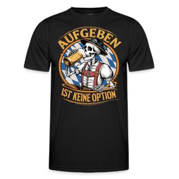 Aufgeben ist keine Option Bier Oktober - Männer Funktions-T-Shirt - Schwarz - Vorne - AI Model Male 178 dark (178cm)