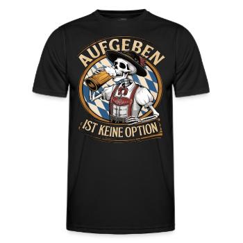 Giving up is not an option Beer October - Men's Functional T-Shirt - black - Front - AI Model Male 178 dark (178cm)