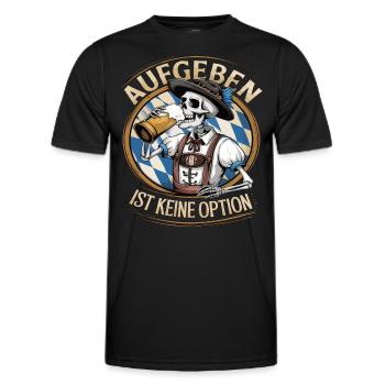Aufgeben ist keine Option Bier Oktober - Männer Funktions-T-Shirt - Schwarz - Vorne - AI Model Male 178 dark (178cm)