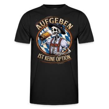 Aufgeben ist keine Option Bier Oktober - Männer Funktions-T-Shirt - Schwarz - Vorne - AI Model Male 178 dark (178cm)
