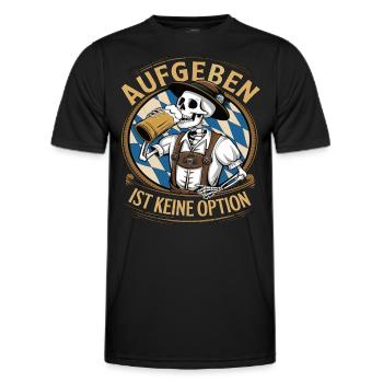 Abandonner n’est pas une option Beer October - T-shirt sport Homme - noir - Devant - AI Model Male 178 dark (178cm)