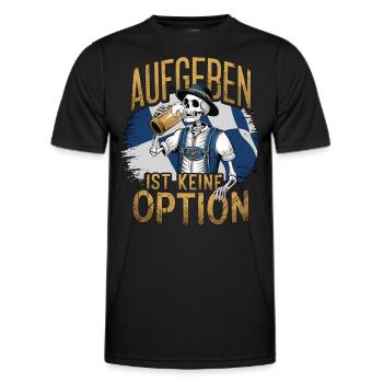 Abandonner n’est pas une option Beer October - T-shirt sport Homme - noir - Devant - AI Model Male 178 dark (178cm)
