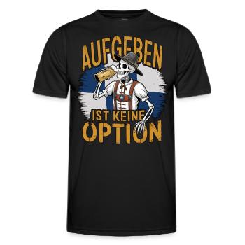 Aufgeben ist keine Option Bier Oktober - Männer Funktions-T-Shirt - Schwarz - Vorne - AI Model Male 178 dark (178cm)