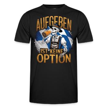 Aufgeben ist keine Option Bier Oktober - Männer Funktions-T-Shirt - Schwarz - Vorne - AI Model Male 178 dark (178cm)