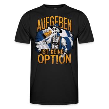 Aufgeben ist keine Option Bier Oktober - Männer Funktions-T-Shirt - Schwarz - Vorne - AI Model Male 178 dark (178cm)