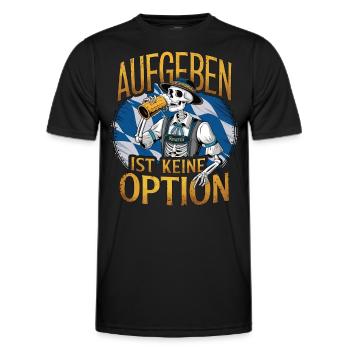 Giving up is not an option Beer October - Men's Functional T-Shirt - black - Front - AI Model Male 178 dark (178cm)