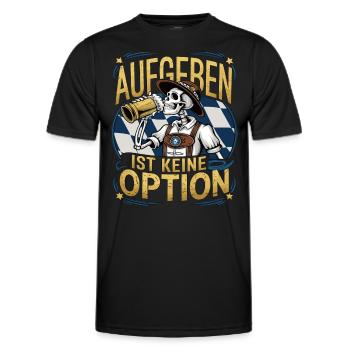 Abandonner n’est pas une option Beer October - T-shirt sport Homme - noir - Devant - AI Model Male 178 dark (178cm)
