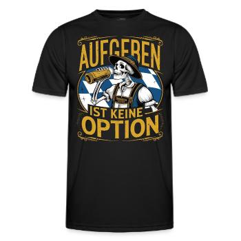 Aufgeben ist keine Option Bier Oktober - Männer Funktions-T-Shirt - Schwarz - Vorne - AI Model Male 178 dark (178cm)