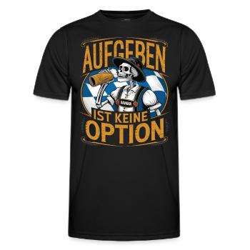 Abandonner n’est pas une option Beer October - T-shirt sport Homme - noir - Devant - AI Model Male 178 dark (178cm)