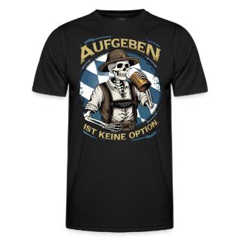 Aufgeben ist keine Option Bier Oktober - Männer Funktions-T-Shirt - Schwarz - Vorne - AI Model Male 178 dark (178cm)